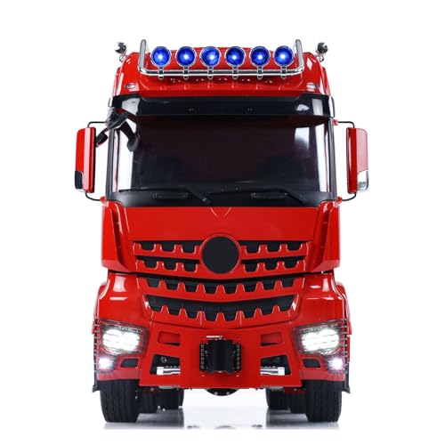 LESU wheelfun 1/14 RC Tractor Truck for 3363 1851 Heavy Metal Chassis 3-Speed Transmission Lock Differential Front Hook Equipment Rack Light Sound I6S Radio Construction Vehicle Hobby Grade Model