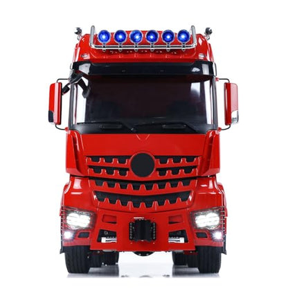 LESU wheelfun 1/14 RC Tractor Truck for 3363 1851 Heavy Metal Chassis 3-Speed Transmission Lock Differential Front Hook Equipment Rack Light Sound I6S Radio Construction Vehicle Hobby Grade Model