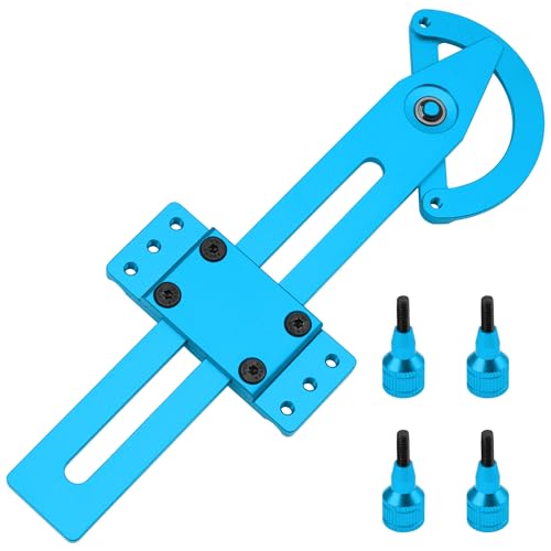 Aluminum Shock Synchronizer Ruler Balance Measurement Tool Compatible with 1/10 1/12 Axial SCX10 TRX4 Tamiya TT02 TT02 CC01 MST XV01 TF2 RC Car (Blue) - color: Blue