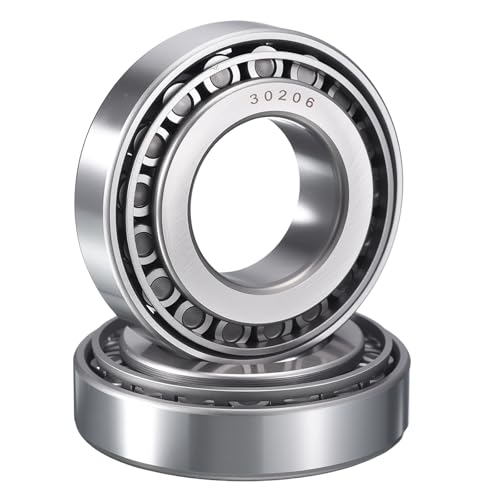 2 Pack 30206 Tapered Roller Bearing Cone and Cup Set | 30mm Bore 62mm OD 17.5mm Cup Width, Chrome Steel Wheel Bearings, ABEC-3 - size: 30206