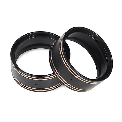 1.9 Inch Brass Internal Beadlock Ring Clamp Ring 104g/pc Heavy Wheel Counterweight Fits 1.9" Wheel Rim for 1/10 TRX4 TRX6 Axial SCX10 Pro 90046 Capra Redcat GEN7 GEN8 VS4-10 RC Crawler Car (Black)