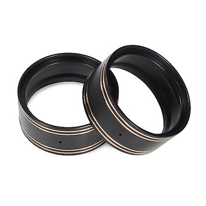 1.9 Inch Brass Internal Beadlock Ring Clamp Ring 104g/pc Heavy Wheel Counterweight Fits 1.9" Wheel Rim for 1/10 TRX4 TRX6 Axial SCX10 Pro 90046 Capra Redcat GEN7 GEN8 VS4-10 RC Crawler Car (Black)