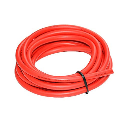 TUOFENG 8 AWG Silicone Wire - Flexible High Temp, Red 10ft - size: 8 AWG single Red wire 10ft