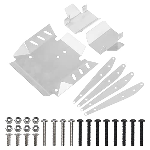 Stainless Steel Chassis Armor Guard Protective Skid Plate Protection Compatible with Axial RBX10 Ryft AXI03005 AXI03009 1/10 RC Crawler Car
