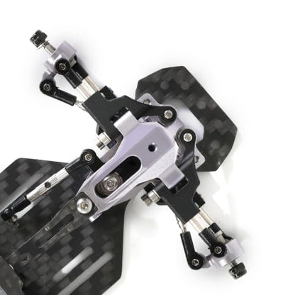 RC Car Frame, 1/24 1/28 TG Racing Carbon Fiber Assembled Mini Rear Drive RWD Drift Racing Car Frame Body Kit with Tools DIY Parts (Purple) - color: G.purple 2