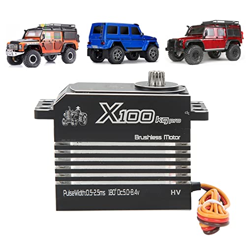 Kadimendium RC Servo for 1/5 RC Model, Aluminum Alloy RC Servo 100KG for 1/5 RC Boat