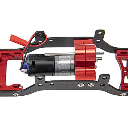 ShareGoo Metal Body Chassis Frame Car Shell Suspension Bracket with 370 Motor kit Compatible with MN Model D90 D91 MN45 MN99 MN99S 1/12 RC Car (Red) - color: Red