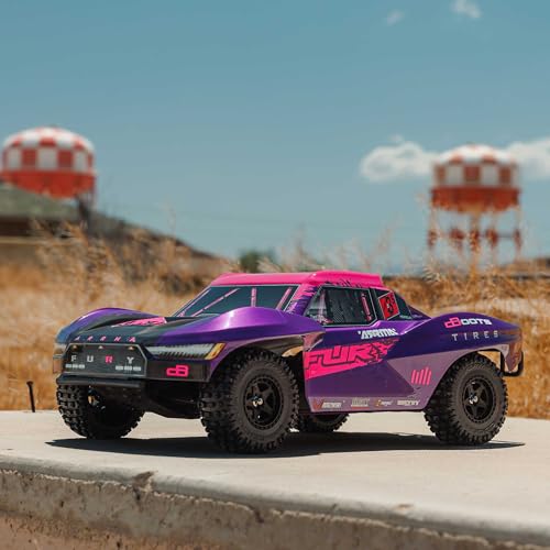 ARRMA RC Truck 1/10 FURY 2wd 223S BLX Brushless Short Course Truck RTR (Battery and Charger Not Included) with DSC, Purple, ARA3521T3 - color: Purple