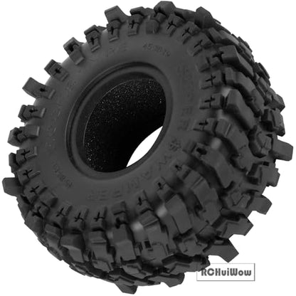 1.9" Beadlock Tires for 1/10 RC Crawler SCX10 SCX10 II SCX10 III TRX4 Red cat GEN7 8 RC 4WD,1.9 Beadlock Tires RC Tires 1.9 Crawler Tires Rubber Tires,4PCS