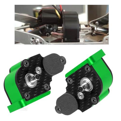 Aluminum Transmission Gearboxes Upgrades Part for SCX10 SCX10 II 90046 90047,RC Crawler Car Alloy Transmission Gearbox Hop Ups,Green - color: Green - Scx10