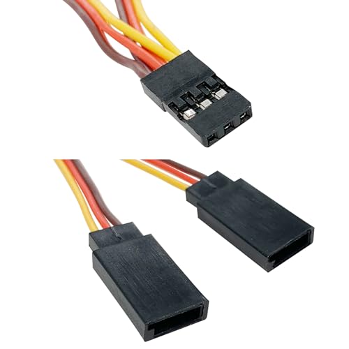 10pcs Servo Y Splitter Cable, JR Futaba 1 Male to 2 Female | RC Harness，RC extension wire for car, airplane, helicopter, drone and boat model servo wiring - style: 10PCS 1 to 2