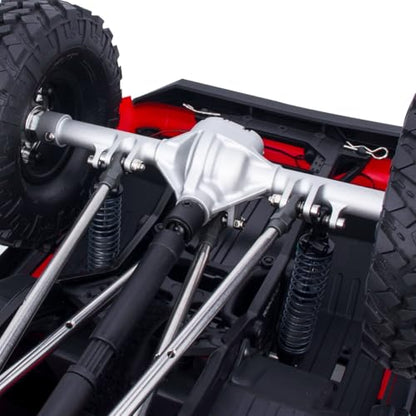 Aluminum Front Rear Offset Straight Axle Set for 1/10 RC Crawler Axial SCX10 II VS4-10 Rock Trucks Parts (Front Rear Silver)