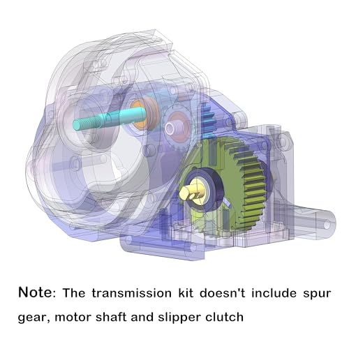 MEUS RACING Transmission Gearbox for 272 272R Traxxas VXL 2WD Slash Bandit Rustler Stampede Drag Slash C10 Mustang 5.0 F-150 Raptor (Blue) - color: Blue