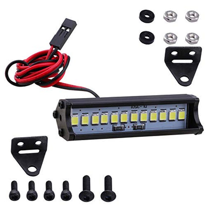 Hobbypark RC Crawler LED Light Bar Kit Roof Spotlight Dome Light Simulation for Traxxas TRX-4 Trx4 Axial SCX10 90046 RC4WD D90 KM2