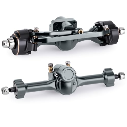 RC Front and Rear Axles CNC Machined Axle Upgrade Parts for 1/30 Axial SCX30 RC Crawler Accessories (Titanium) - color: Titanium