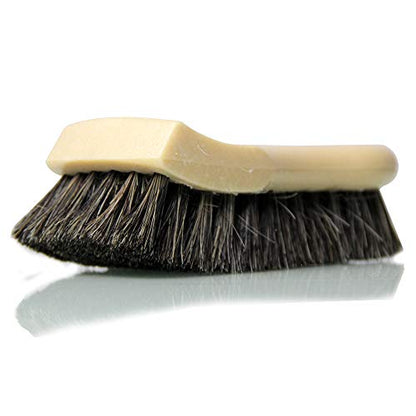 Chemical Guys, Long Bristle Horsehair Leather Cleaning Brush for Interiors | Soft horsehair bristles gently clean leather seats, furniture, sneakers and boots without scratching - size: Brush