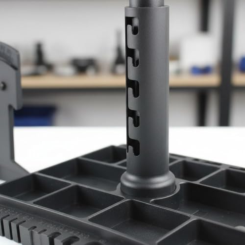 YIJU Vehicle Repair Stand Maintenance Tool for Model Cars Rotatable Holder Angle Gauge Storage Compartments Suitable for Hobby Workbench Organizer