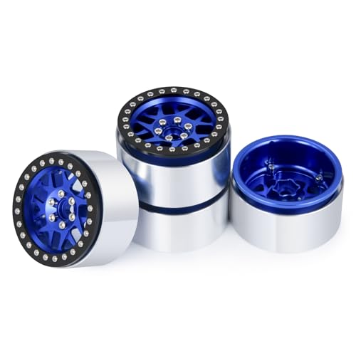 4PCS Aluminum 2.2 Beadlock Wheels Rim for 1/10 Axial SCX10 II III Wraith RR10 TRX4 RC Rock Crawler Car Upgrade Parts