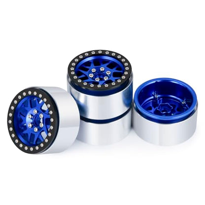 4PCS Aluminum 2.2 Beadlock Wheels Rim for 1/10 Axial SCX10 II III Wraith RR10 TRX4 RC Rock Crawler Car Upgrade Parts