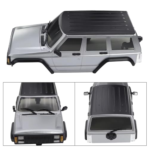 RC car Components Compatible with TRX4M for Bronco 1/18 RC Crawler Car Upgrade Parts Special Material Hardtop Shell with Bumper 6.10in Wheelbase(Silver) - color: Silver