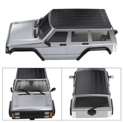 RC car Components Compatible with TRX4M for Bronco 1/18 RC Crawler Car Upgrade Parts Special Material Hardtop Shell with Bumper 6.10in Wheelbase(Silver) - color: Silver