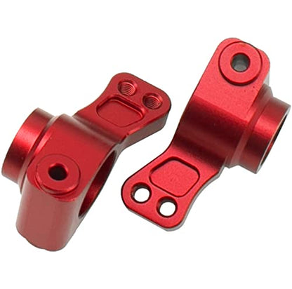 ShareGoo Metal Steering Hub Blocks & C-Hub Carriers Caster Blocks & Rear Stub Axle Carriers Compatible with Horizon ECX 1/10 2WD Ruckus Axe Brutus Circuit AMP MT/DB Crush RC Car Tuck (Red) - color: Red