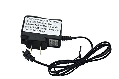 Blomiky 1 Pack DC 6V 200mA AC 110V US Adapter Charger for 6V AA 700mAH 800mAH 2200mAH Ni-CD Ni-Mh Battery 1:18 Scale Stunt RC Speed Buggy Car Amphibious Stunt RC Cars GS02 Charger 1