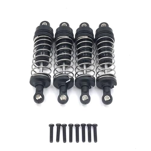 Compatible with WLtoys 1/14 144010 144001 144002 1/12 RC Car Upgrade Parts Accessories Metal External for Spring Hydraulic Shock RC Assortment(Black) - color: Black