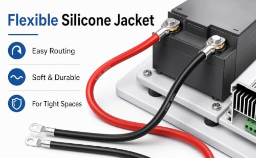 TUOFENG 8 AWG Silicone Wire - Flexible High Temp, Red/Black 10ft - size: 8 AWG 2 colors wire 5ft