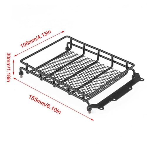 3 Size Metal Luggage Carrier Roof Rack Compatible with, CC01 1/10 Scale RC Crawler Cars(Middle 155x105mm) - color: Middle 155x105mm