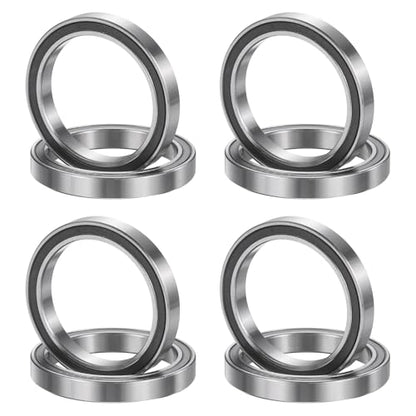 uxcell 8Pcs 6808 2RS 40mmx52mmx7mm Deep Groove Ball Bearings, Double Rubber Shielded Bearing Steel ABEC5 High Performance for Industrial Machinery Precision Transmission, Black - size: 6808 2RS 40mmx52mmx7mm