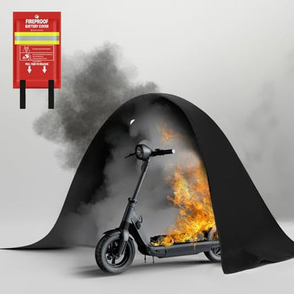 Lipo Battery Fireproof Cover Battery Safe Blanket for Ebike and Escooter Storage,Charging and Discharging, EV Fire Blanket for Lithium Battery (59x79 inch) - color: 59x79 Inch