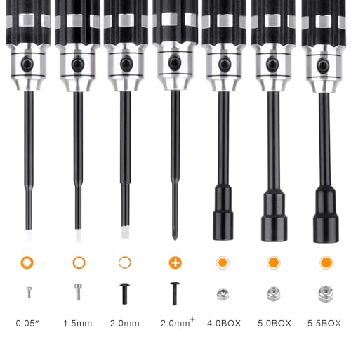 Multi-Size RC Screwdrivers Set Hex Nut Phillips Driver RC Tools for Axial SCX24 Traxxas TRX4M Losi Mini-T 2.0 Wltoys Tamiya HSP HPI 1/24 1/18 RC Crawler Truck Buggy Models