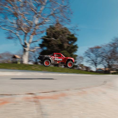 ARRMA Mojave GROM 4x4 SMART RC Desert Truck, RTR, Red/Black | Small Scale, Battery and Charger Included, ARA2104T1 - color: Red