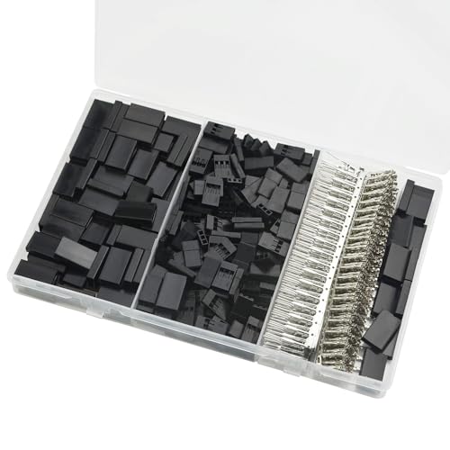 WMYCONGCONG 900 PCS Universal Servo Cable Wire Connector Male Female Crimping Pin Kit Compatible with JR Hitec Servo Connector
