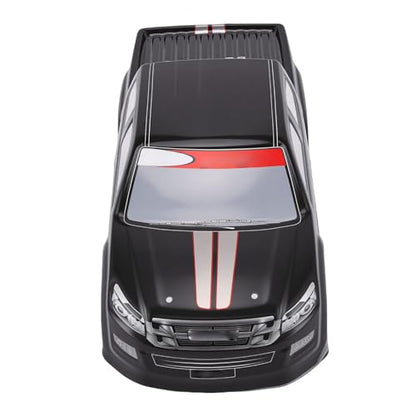 Vikye 1/10 RC Car Body Shell, Lightweight Replacement Cover Case with Clear Patterns, for 26cm Wheelbase On Road Cars (Black) - color: Black