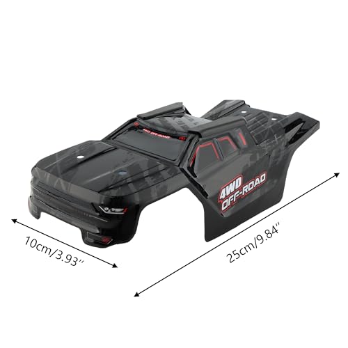 H14BM RC Car Car Shell Body Shell Cover 1430D1 Accessories Spare Parts for 1/14 Scale H14BM 14210 JC14EP HP141 HP141S 1:14 Brushless RC Trucks Vehicle (Black) - color: Black