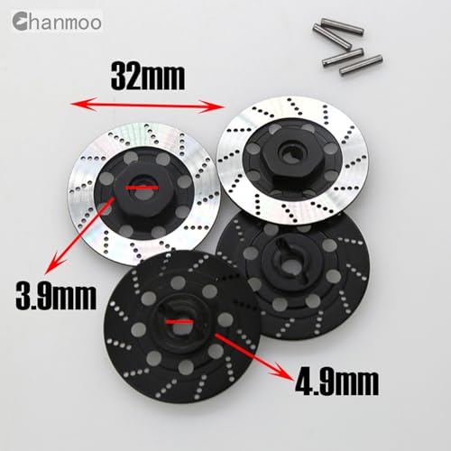 1/10 RC Aluminum Alloy 12mm Hex Drift Wheels Rim Tires Hub Brake Disc Compatible with 1/10 RC On Road Rally Touring Racing Street Car Traxxas Tamiya HSP HPI Redcat Racing 4PCS (Titanium) - color: Titanium