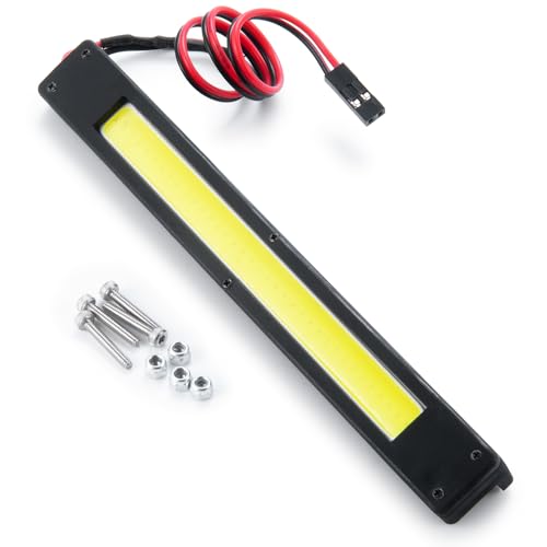 RCLIONS RC Light Bar Roof Rack LED Lamp for TRX4 Defender 1/10th RC Crawler Car Upgrades Parts