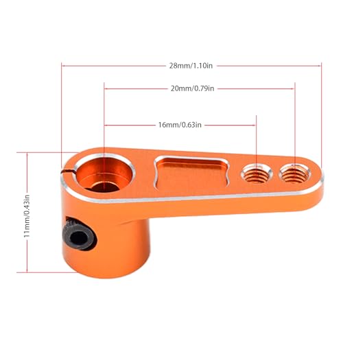 2PCS TGCWENG CNC Aluminum Alloy 25T Servo Horn 25 Teeth Steering Arm Horn Suitable with Losi Tamiya HPI HSP Redcat Axila SCX10 90046 TRX4 Etc 1/10 RC Crawler car (Brown) - color: Brown