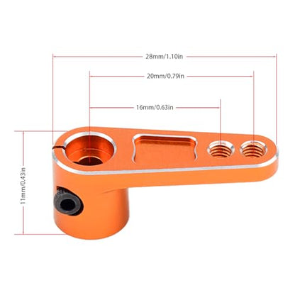2PCS TGCWENG CNC Aluminum Alloy 25T Servo Horn 25 Teeth Steering Arm Horn Suitable with Losi Tamiya HPI HSP Redcat Axila SCX10 90046 TRX4 Etc 1/10 RC Crawler car (Brown) - color: Brown