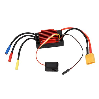 Brushless ESC, Water Proof 35A RC Speed Controller, Brushless Motor Controller with Programming Port Adjustable Braking Built in BEC for 1/18 Scale RC Cars Buggies Off Road On Road