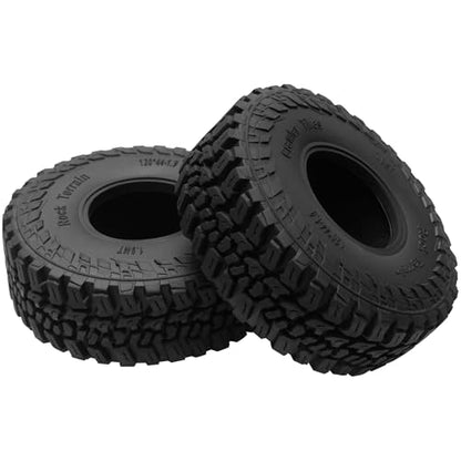 ShareGoo 4Pcs RC 1.9 Crawler Tires 1.9inch Rubber Tire 120x44mm w/Foam Inserts Compatible with Axial SCX10 II III Traxxas TRX4 Redcat Gen8 Gen7 1/10 RC Crawler Car (Style 1) - style: Style 1