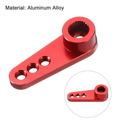 MECCANIXITY Metal 25T 25 Teeth Steering Servo Single Arm Horn Red for DIY RC Car/Boat/Airplane Boat Accessories - color: Red