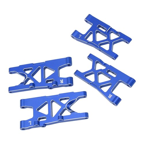 RC Front and Rear Suspension Arms Set Aluminum Alloy Upgrade Parts for Arrma 1/18 380 Brushed 4X4 Truck 380 Brushed 4X4 Small Scale Buggy, RC Car Upgrade Parts (Blue) - color: Blue
