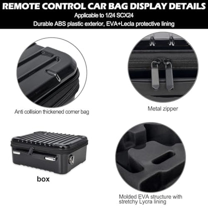 Portable Hardshell Carrying Case Box Protective Shoulder Storage Bag Suitcase Organizer for 1/24 RC Crawlers Car SCX24 Accessories