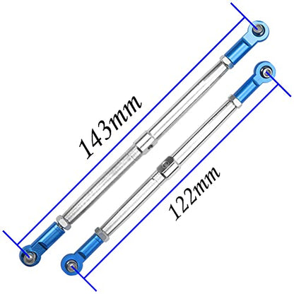Steel Toe Links Push Rod Steering Links Turnbuckle Rod 5319X 5338R Compatible with Traxxas 1/10 EREVO 2.0 E-Revo Revo Summit RC Upgrade Parts