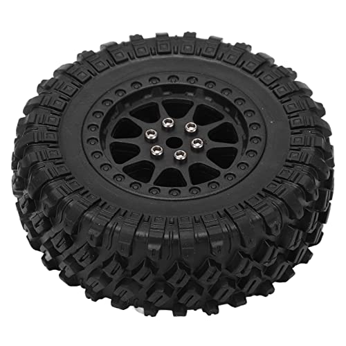 FastUU RC Car Tires Wheel, Wear Resistance Antislip RC Car Rubber Tires Excellent for WPL B14 B24 C14 C24 for MN D90 D91 D96 D99(R789BL Black)