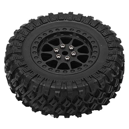 FastUU RC Car Tires Wheel, Wear Resistance Antislip RC Car Rubber Tires Excellent for WPL B14 B24 C14 C24 for MN D90 D91 D96 D99(R789BL Black)
