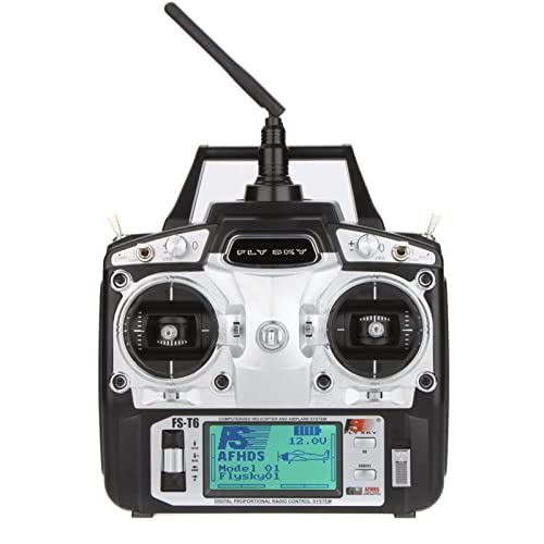 Flysky FS-T6 2.4ghz Digital Proportional 6 Channel RC Transmitter and Receiver Model 2